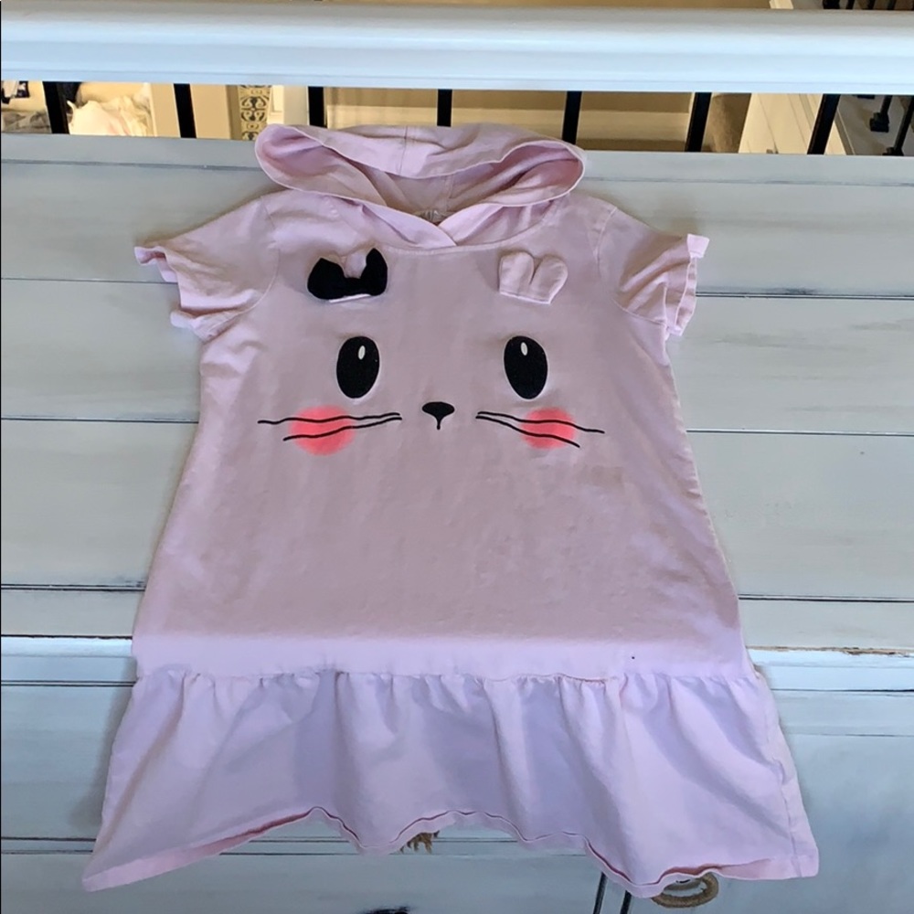 Girls pink bunny dress.